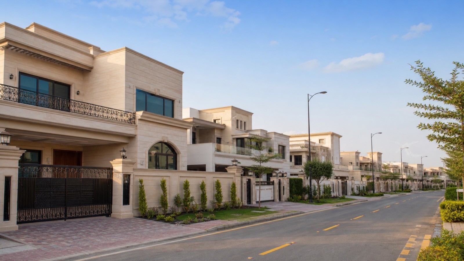 Five marla ready house exterior in a Pakistani developed society