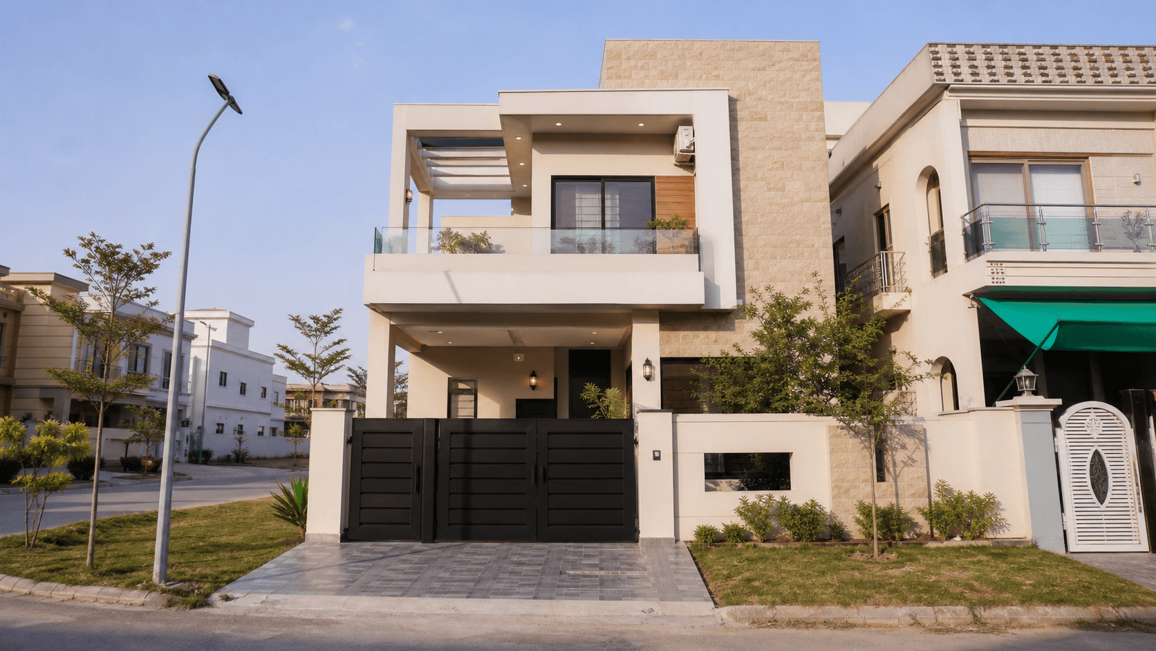 Representative Pakistani modern house exterior